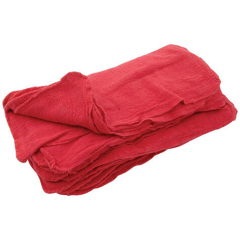 Red Industrial Shop Rags 100pk, Red-Rags