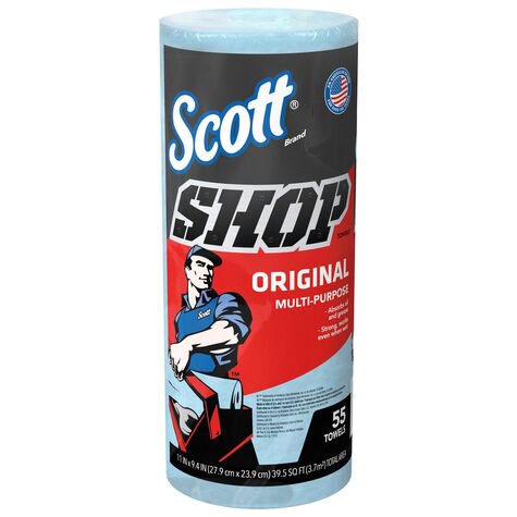 SCOTT BLUE SHOP TOWELS-ROLL, 75130
