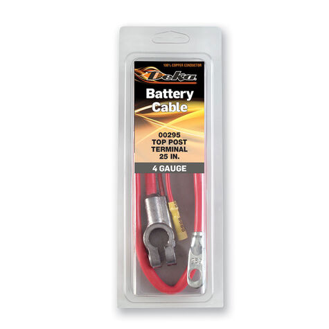 DEKA 15'' 4GA TOP POST CABLE- BLACK, 785