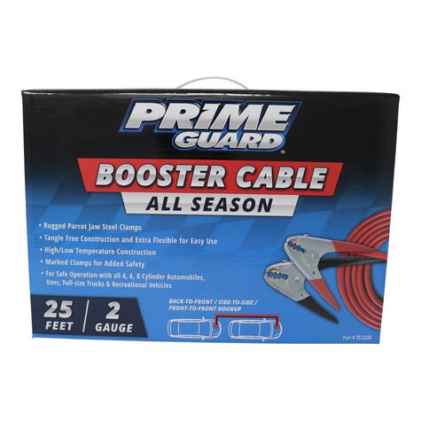 CERTIFIED BOOSTER CABLES 25FT 2GA PARR, 75-2225