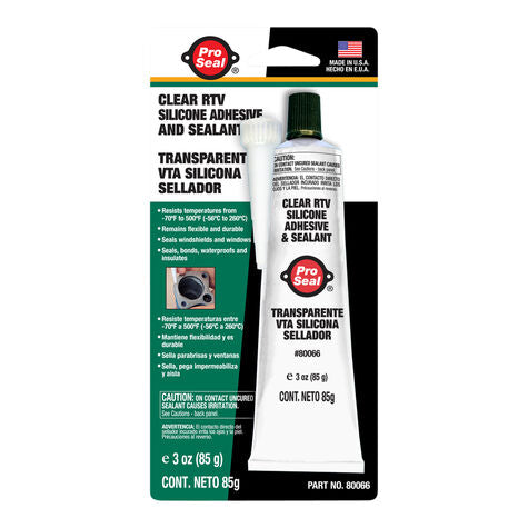 PROSEAL CLEAR RTV SILICONE 3OZ, 80066